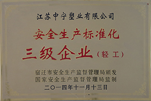 安全生产标准化 三级企业 (轻工)